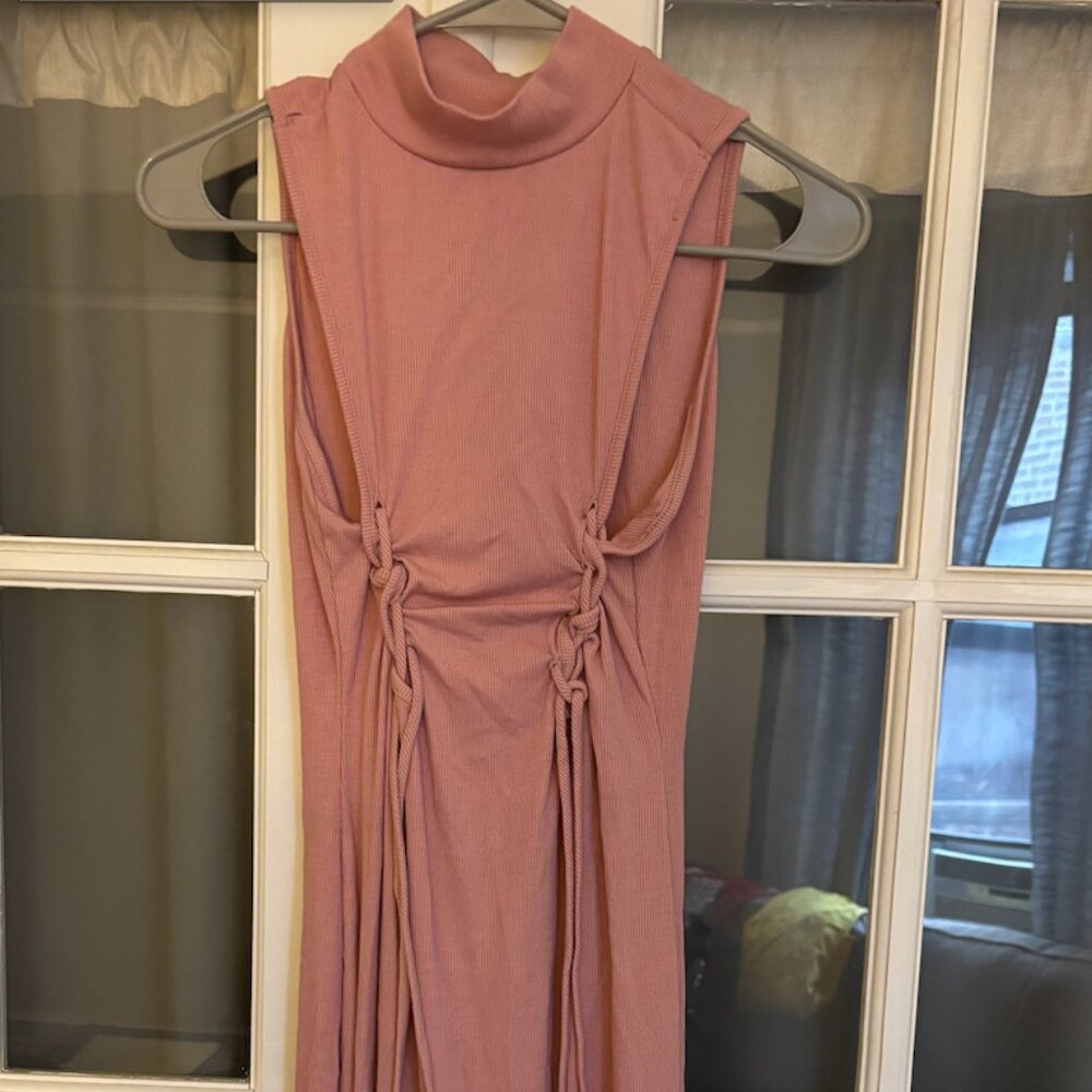Charlotte Russe Pink Midi Bodycon Dress - M